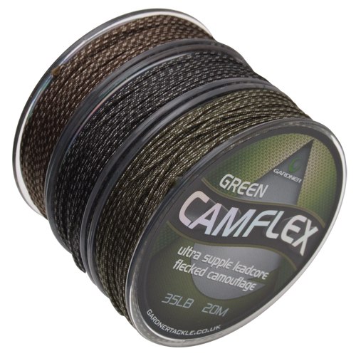 Gardner olověná šňůrka camflex leadcore 20m 45lb-barva camo green