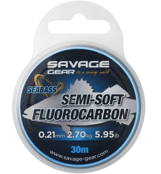 Savage gear fluorocarbon semi soft seabass clear 30 m - 0