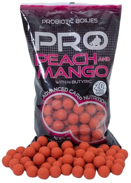 Starbaits boilies probiotic peach mango + n-butyric-1 kg 14 mm