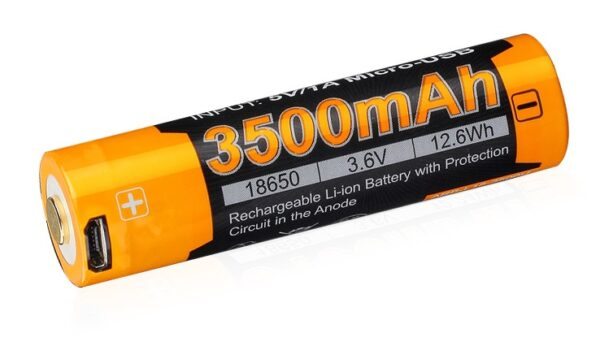Fenix dobíjecí usb baterie 18650 3500mah