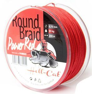 Hell-cat splétaná šňůra round braid power red 1000 m-průměr 0