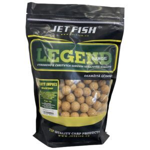 Jet fish boilie legend range žlutý impuls ořech javor-1 kg 24 mm