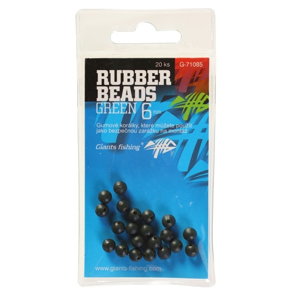 Giants fishing gumové kuličky rubber beads transparent green -3 mm