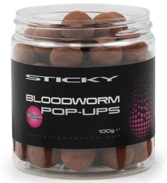 Sticky baits plovoucí boilies bloodworm pop-ups 100 g-12 mm