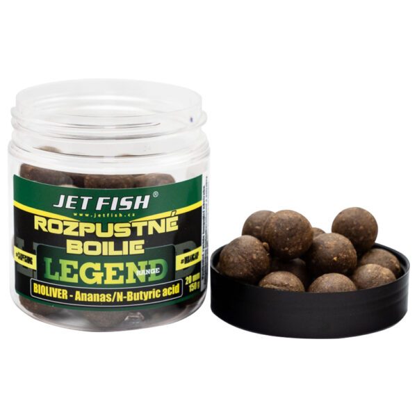 Jet fish rozpustné boilie legend range bioliver-ananas/n-butyric 250 ml - 24 mm