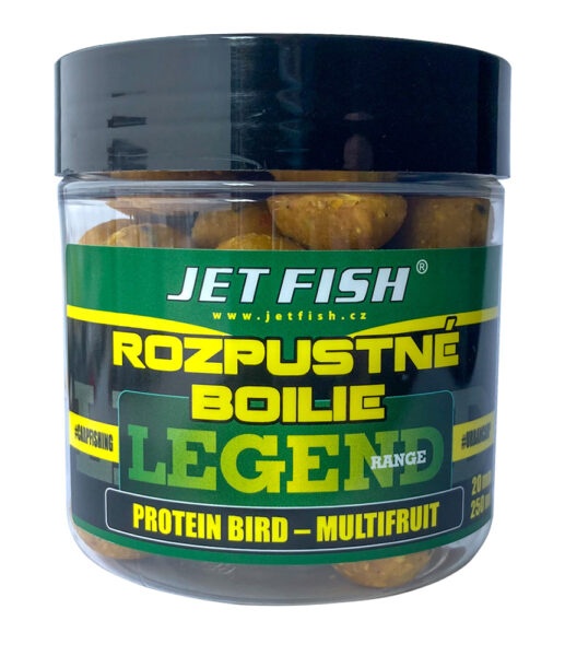 Jet fish boosterované boilie legend range protein bird multifruit 250 ml - 24 mm
