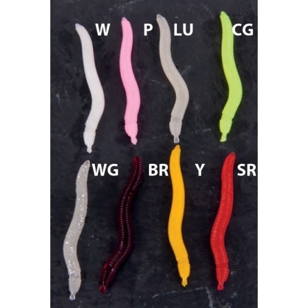 Saenger iron trout nástrahy worms 4 cm-barva y