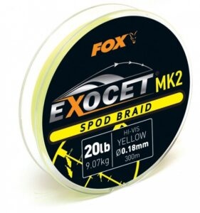 Fox splétaná šňůra exocet mk2 spod braid 300 m yellow průměr 0