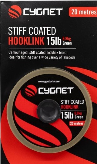 Cygnet návazcová šňůra stiff coated hooklink 20 m - 45 lb 20