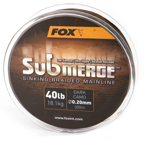 Fox splétaná šňůra submerge sinking braided mainline camo 600 m-průměr 0