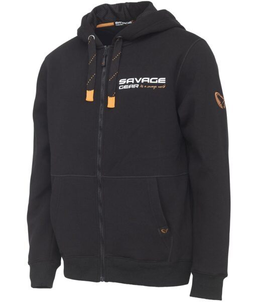 Savage gear mikina urban zip hoodie black ink - l