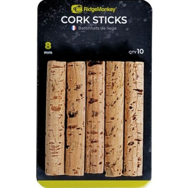 Ridgemonkey korkové tyčinky combi bait drill spare cork sticks - 8 mm