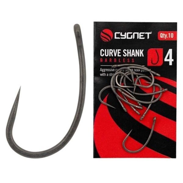 Cygnet háčky curve shank hooks barbless 10 ks - velikost 8