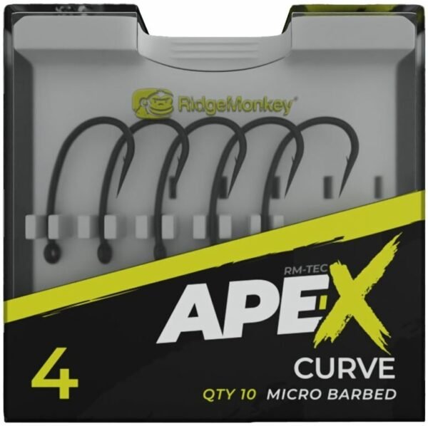 Ridgemonkey háček ape-x curve barbed 10 ks - velikost 8
