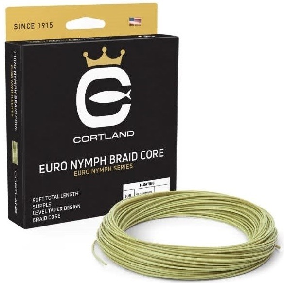 Cortland muškařská šňůra euro nymph braid core 022 freshwater 90 ft - level chatreuse