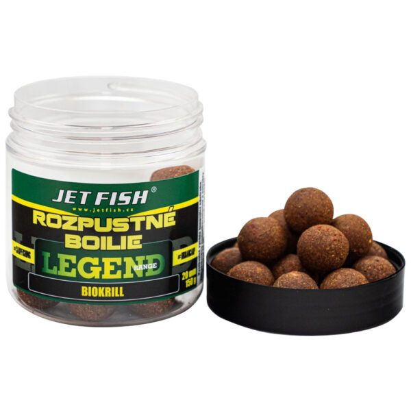 Jet fish rozpustné boilie legend range biokrill 250 ml - 24 mm