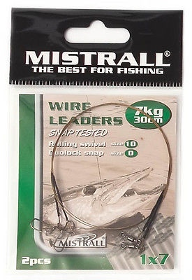 Mistrall ocelové lanko wire leaders 30 cm-15 kg