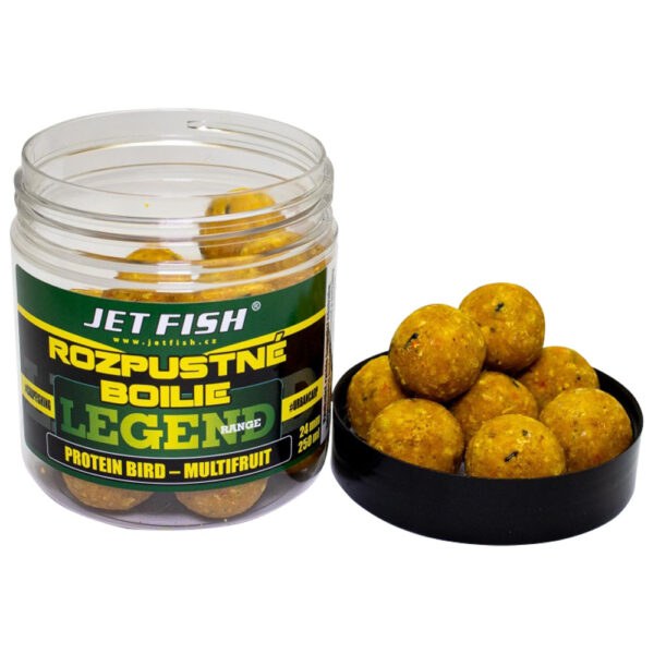 Jet fish rozpustné boilie protein bird multifruit 250 ml - 20 mm