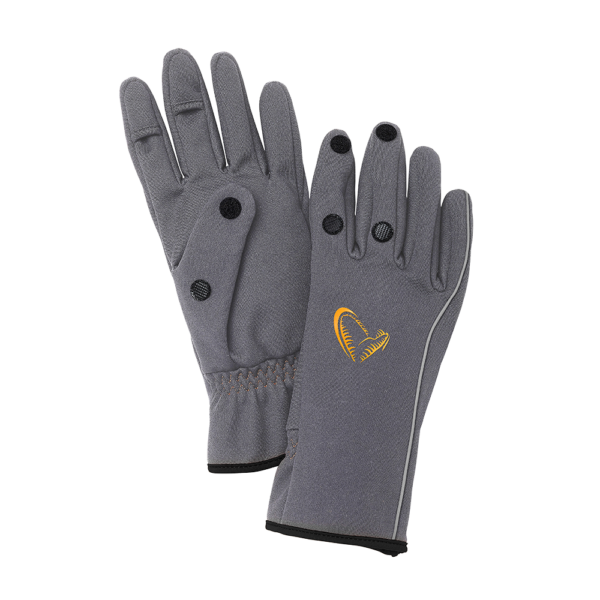 Savage gear rukavice softshell glove grey - m