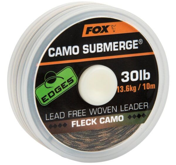 Fox návazcová šňůrka edges submerge fleck camo leader 10 m-průměr 50 lb / nosnost 22