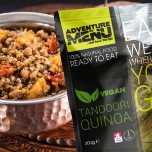 Adventure menu tandoori quinoa vegan