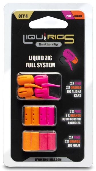 Liquirigs souprava liquid zig kompletní systém 4 ks - růžová a oranžová