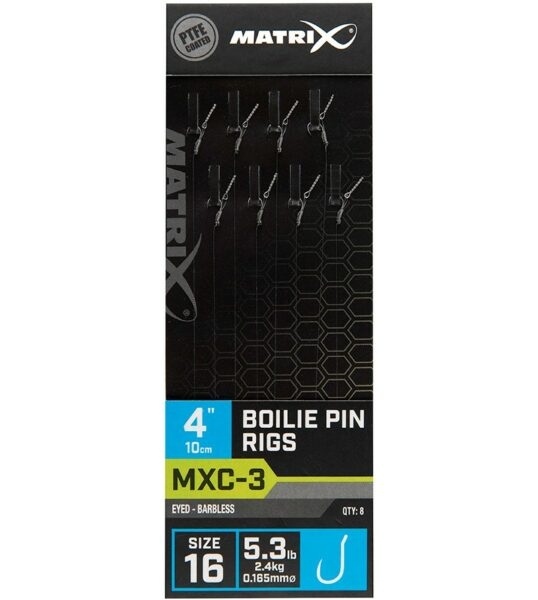 Matrix návazec mxc-3 boilie pin rigs barbless 10 cm - size 12 0