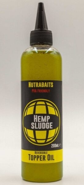 Nutrabaits topper polévací olej hemp sludge 250 ml konopný
