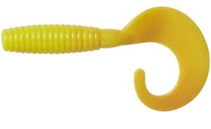 Ron thompson gumová nástraha grup curl tail uv yellow silver - 5