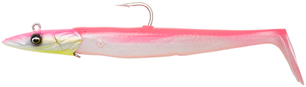 Savage gear gumová nástraha sandeel v2 sinking pink pearl silver 2+1 - 18 cm 86 g