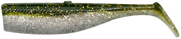 Savage gear gumová nástraha minnow tail green silver 5 ks -  8 cm 6 g