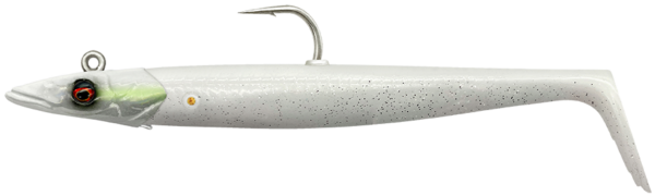 Savage gear gumová nástraha sandeel v2 sinking white pearl silver 2+1 - 18 cm 86 g