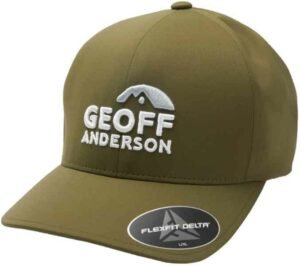 Geoff anderson kšiltovka flexfit delta zelená 3d logo - l/xl