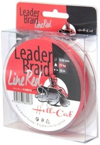Hell-cat návazcová šňůra leader braid line red 20 m-průměr 0