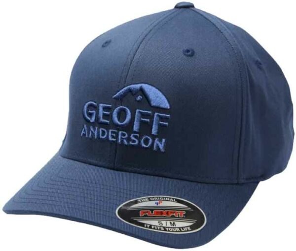 Geoff anderson kšiltovka flexfit nu modrá 3d bílé logo - l/xl