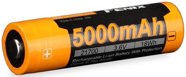 Fenix dobíjecí baterie 21700 5000 mah li-ion