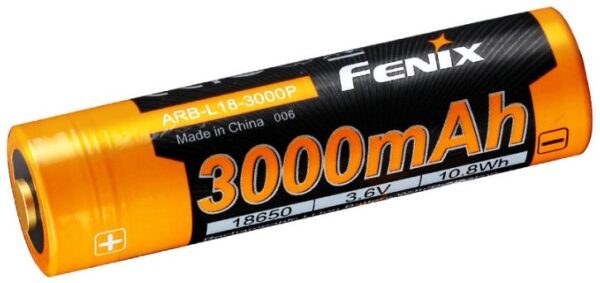 Fenix vysokoproudová baterie 18650 3000 mah li-ion