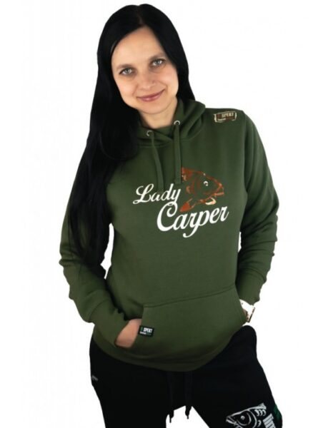 R-spekt mikina s kapucí lady carper khaki - s