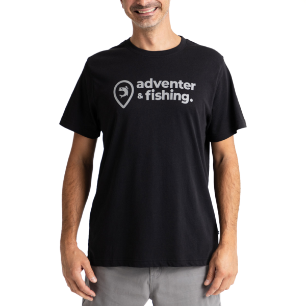 Adventer & fishing tričko black - velikost s