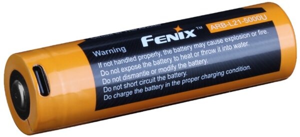 Fenix dobíjecí baterie 21700 5000 mah s usb-c li-ion