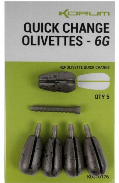Korum rychlovýměnná zátěž quick change olivettes - 6 g