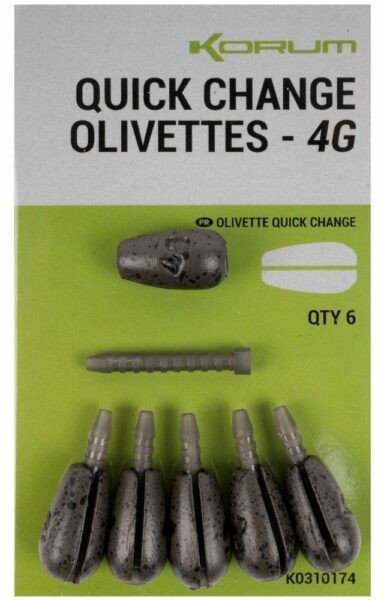 Korum rychlovýměnná zátěž quick change olivettes - 4 g