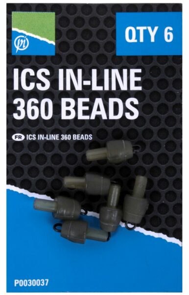Preston innovations zarážky ics in-line 360 beads 6 ks