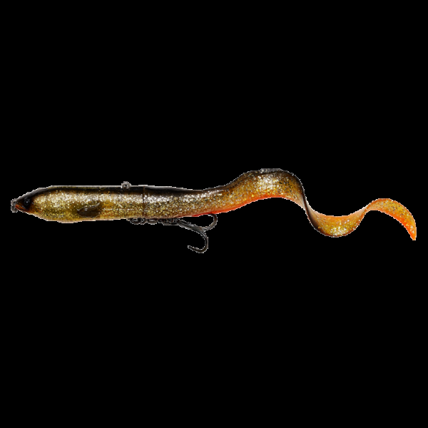 Savage gear 3d hard eel slow sinking black gold 17 cm 50 g