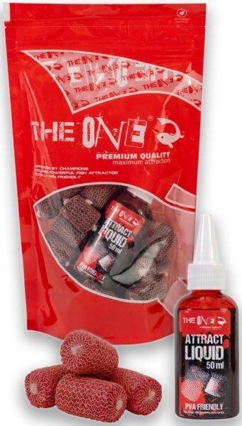 The one pva boilies + 50 ml dip red jahoda