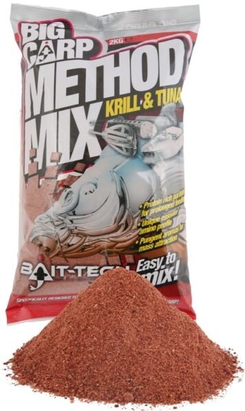 Bait-tech krmítková směs big carp method mix krill & tuna 2 kg