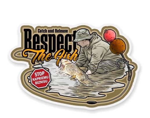 4anglersdesign samolepka 52 catch and release respect the fish sk